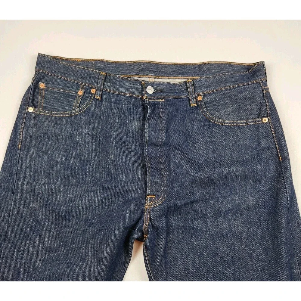 Levis 501XX Jeans Mens 38x30 Dark Wash Button-Fly Shrink-to-Fit Heavy Streetwear